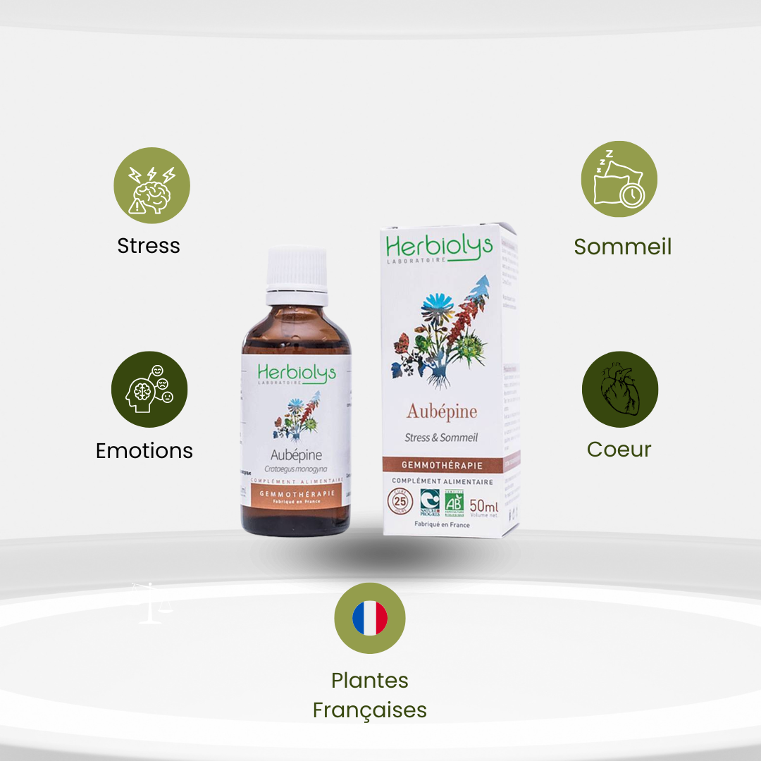 Bourgeon d’Aubépine Bio – Équilibre Nerveux & Confort Cardiaque - Herbiolys