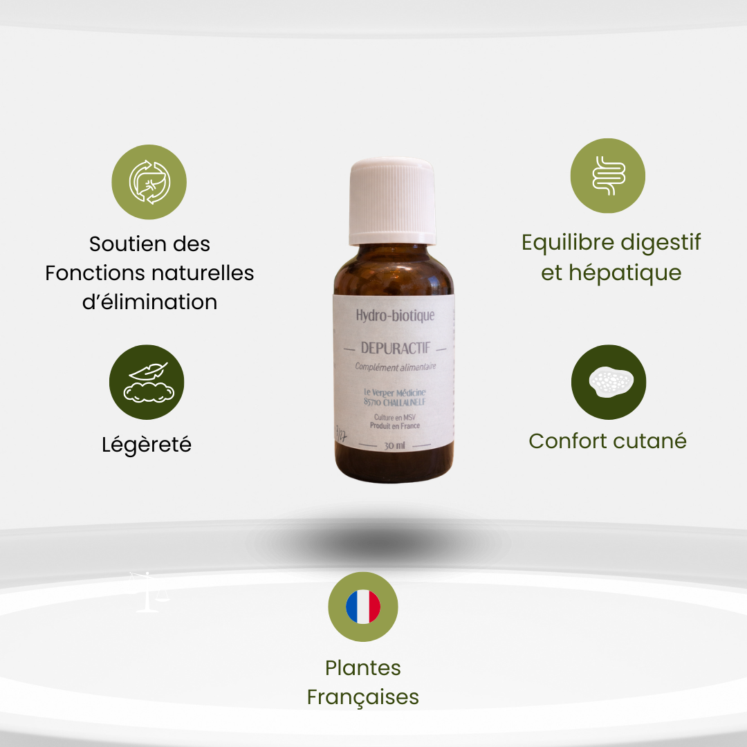 Depuractif Hydro-Biotique – Soutien des Fonctions d’Élimination - Verger Medicine