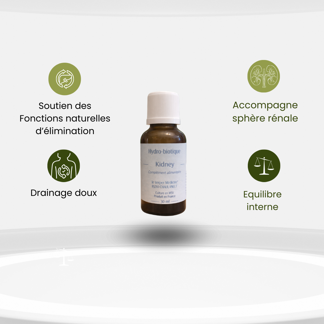 Kidney Hydro-Biotique – Soutien de la Sphère Rénale & Élimination Naturelle - Verger Medicine