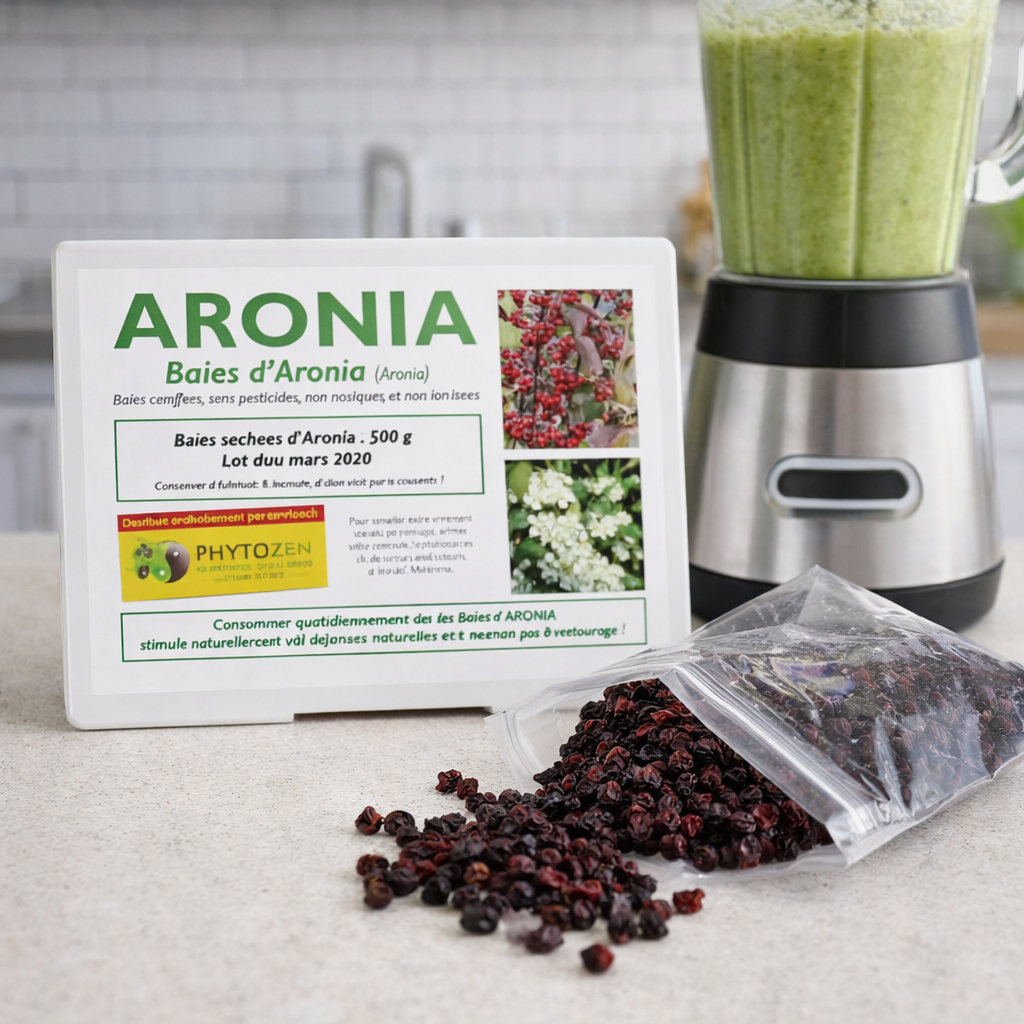 Baies d’Aronia Bio – Superaliment Antioxydant pour Immunité, Énergie & Détox | Phytozen