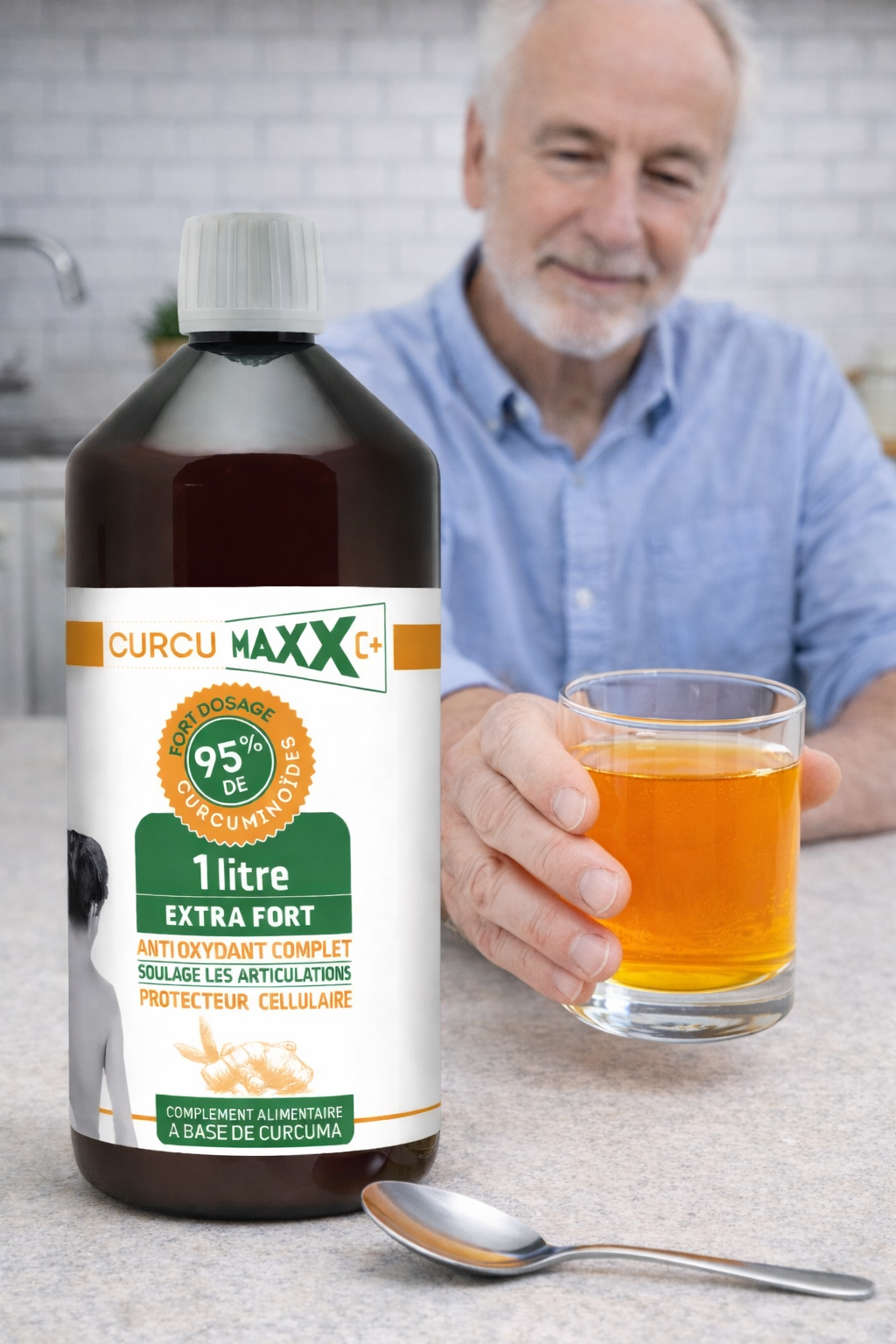Curcumaxx 1L – Soutien Articulaire & Protection Cellulaire - Curcumine 95 % Haute Biodisponibilité