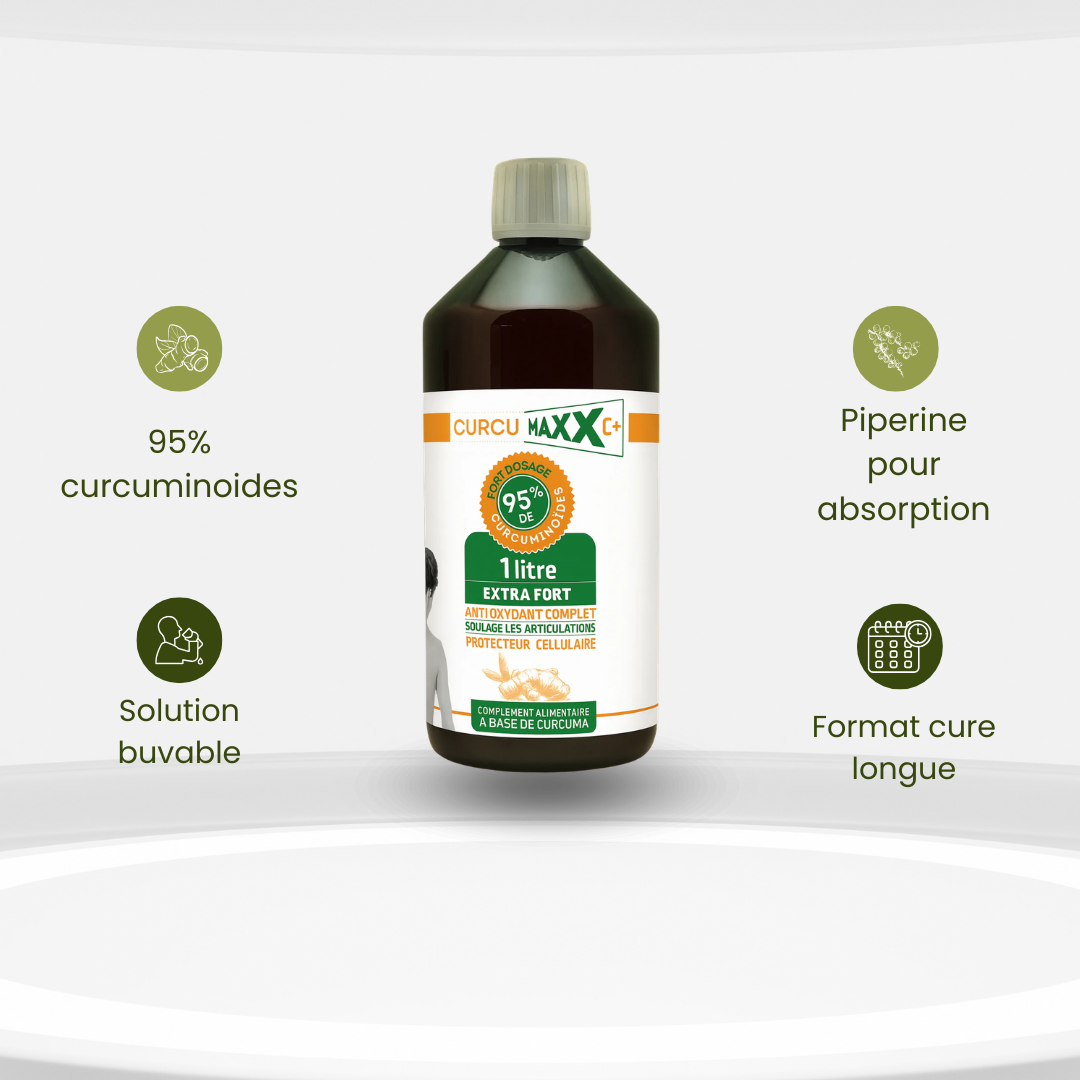 Curcumaxx 1L – Soutien Articulaire & Protection Cellulaire - Curcumine 95 % Haute Biodisponibilité