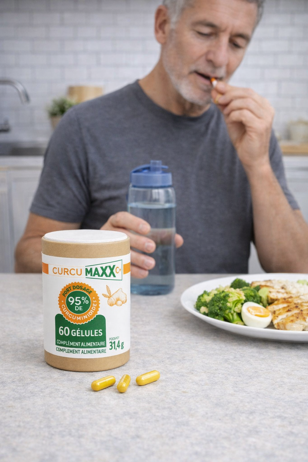Curcumaxx Gélules Bio – Curcumine 95 %, Ortie & Gingembre | Formule Synergique Naturelle