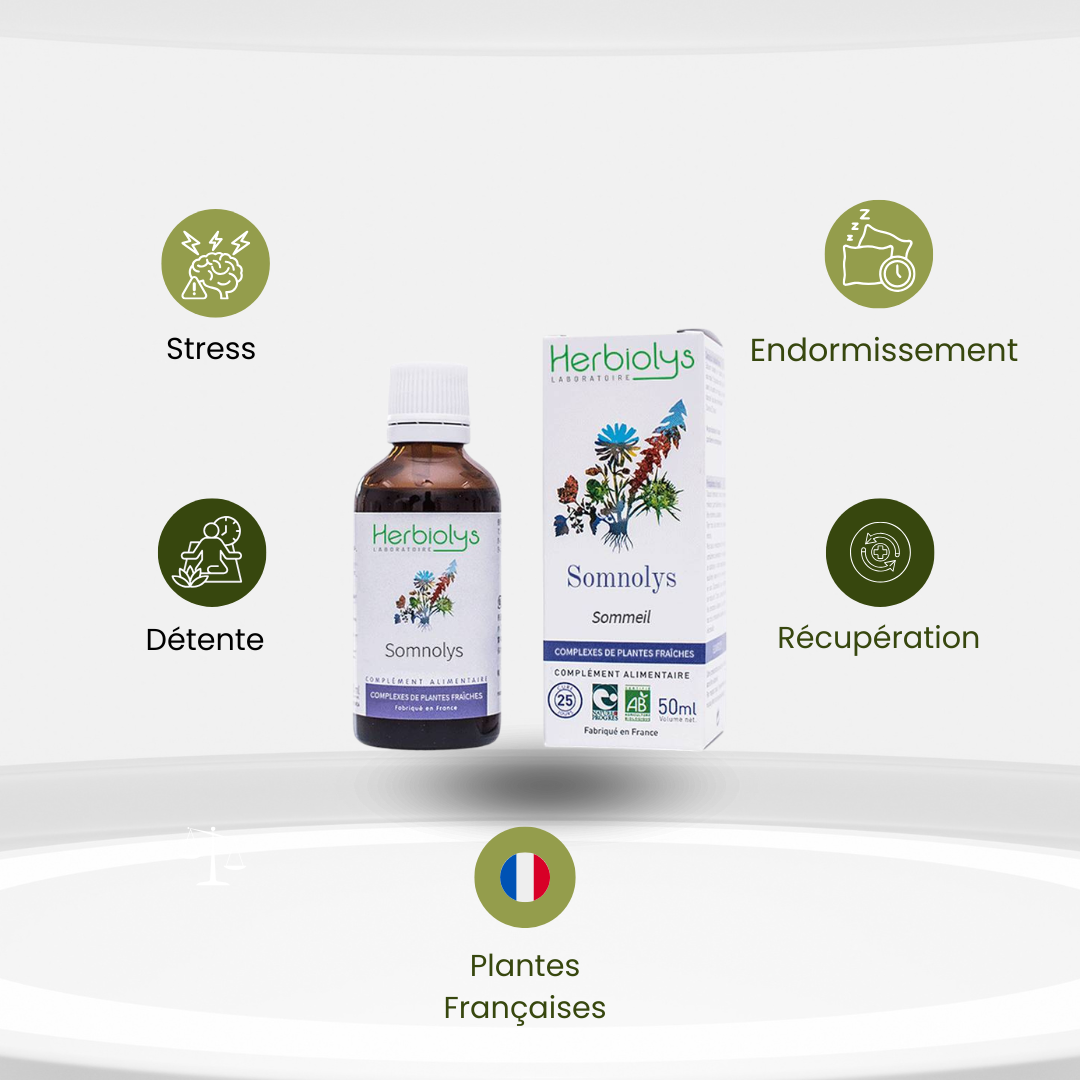 Somnolys Bio – Complexe Sommeil & Détente Naturelle - Herbiolys